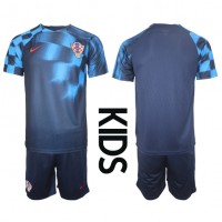 Kroatien Udebane Trøje Børn VM 2022 Kortærmet (+ Korte bukser)
